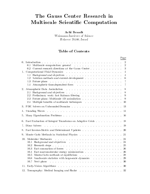 Table of Contents