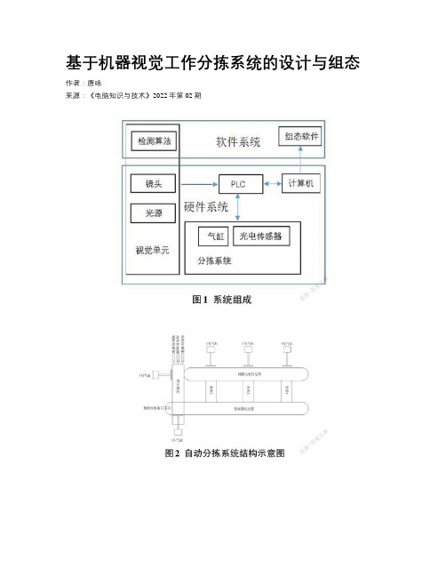 基于机器视觉工作分拣系统的设计与组态