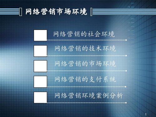 网络营销市场环境