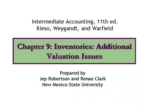 Intermediate Accounting (New Mexico State University)ch09