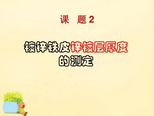 高中化学6.2镀锌铁皮锌镀层厚度的测定课件1苏教版选修6(精)