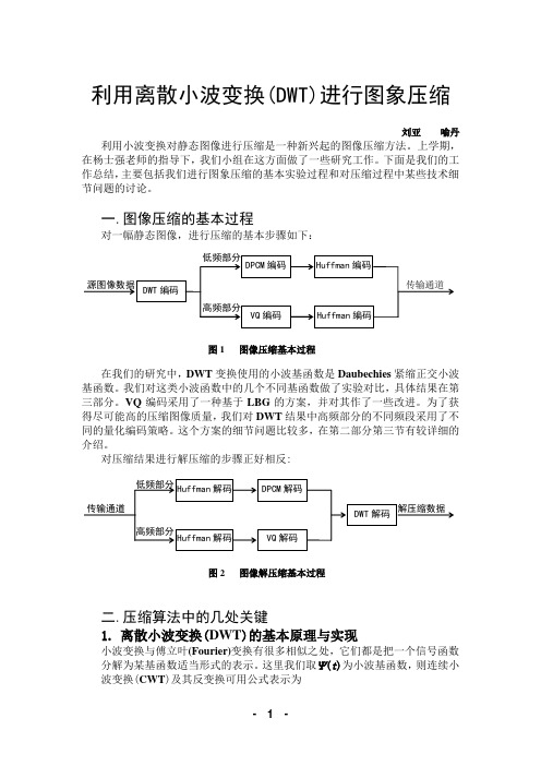 利用离散小波变换DWT进行图象压缩