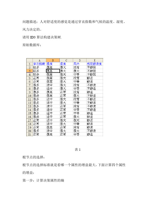 数据挖掘ID3算法决策树