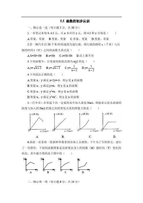 《函数的初步认识》综合练习1