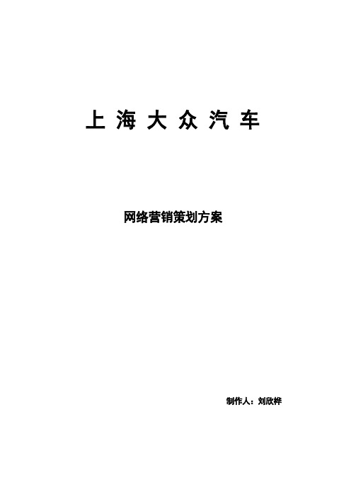 上海大众网络营销方案