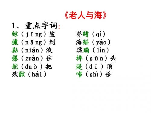 语文必修3重点字词(早读2)