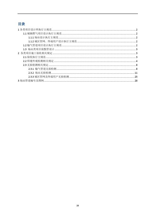 石油天然气项目设计及验收标准20191223