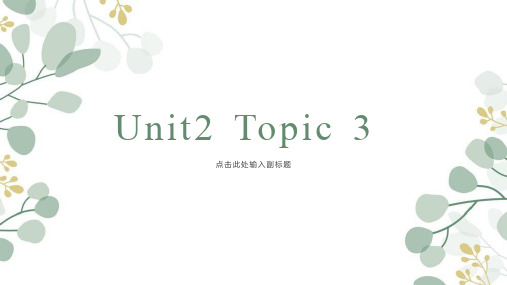 Unit2+Topic+3+课文详解课件2023-2024学年仁爱版九年级英语上册