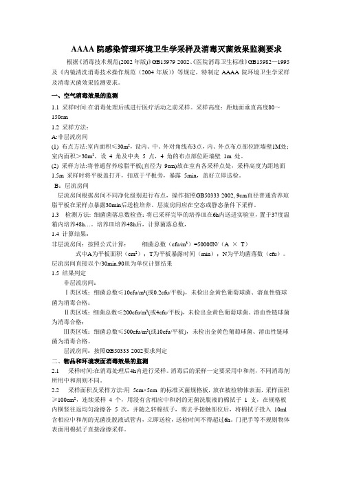 感染管理环境卫生学采样及检查方法