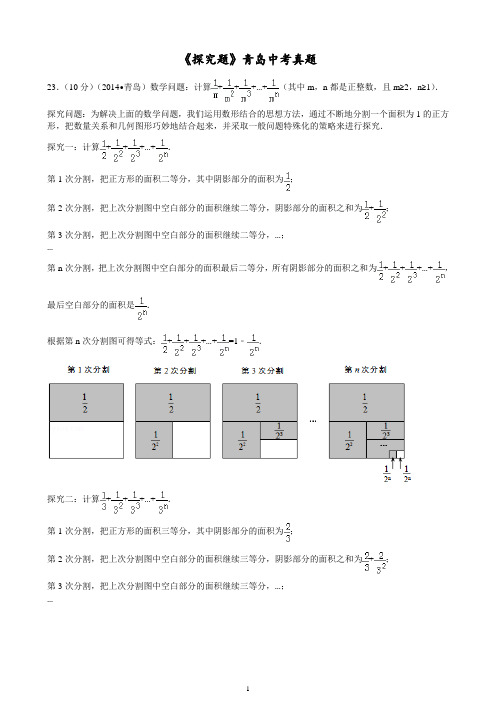 《探究题》青岛中考真题