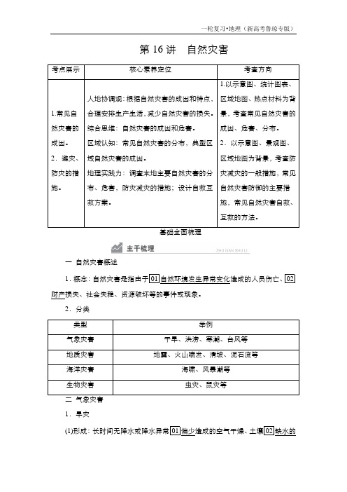高中地理复习第16讲 自然灾害