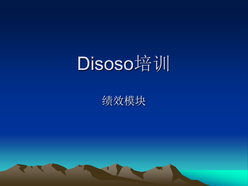 Disoso培训绩效考核