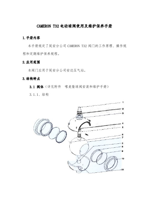 CAMERON T32阀门使用及维护保养手册