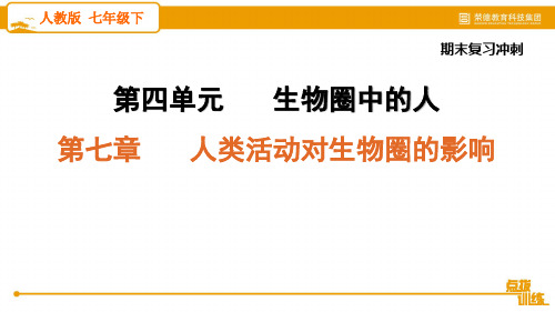 人教版七年级生物下册第七章 人类活动对生物圈的影响