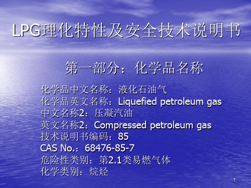 LPG-安全技术说明书