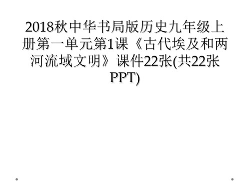 2018秋中华书局版历史九年级上册第一单元第1课《古代埃及和两河流域文明》课件22张(共22张PPT