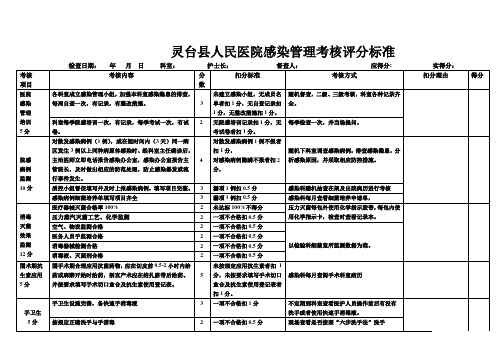 院感考核标准