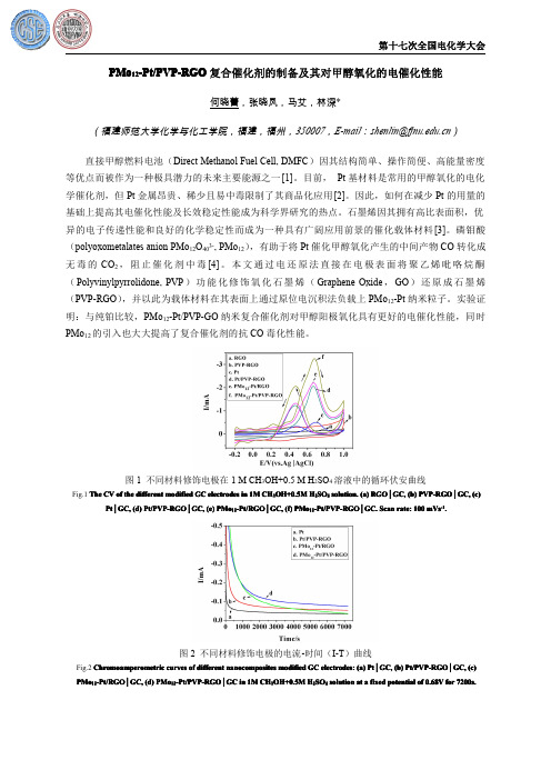 PMo12-Pt PVP-RGO复合催化剂的制备及其对甲醇氧化的电催化性能