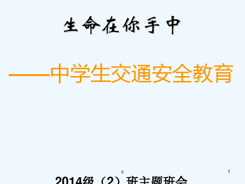 中小学生文明交通文明出行教育《生命在你手中》主题班会多媒体课件汇总