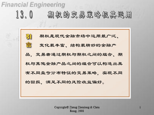 金融工具课件ppt 期权的交易策略及其应用