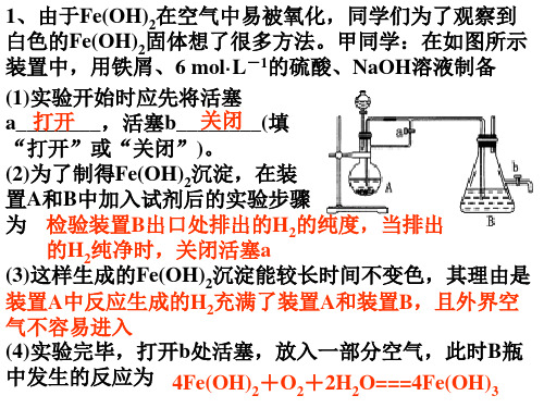 氢氧化亚铁制备