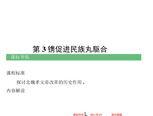 高中历史选修1教学课件ppt精选：《促进民族大融合》