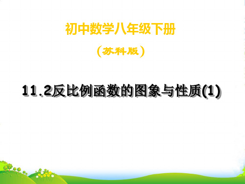 苏科版八年级数学下册第十一章《112反比例函数的图象与性质(1)》优质课课件