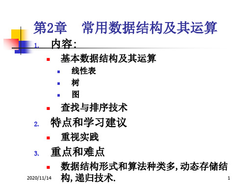 第2章 数据结构(顺序表和线性链表)PPT课件