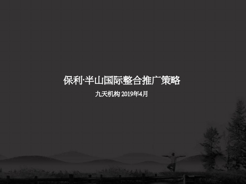 2019年南昌 保利半山国际整合推广策略148p