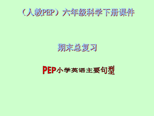 人教PEP版英语六下《期末总复习》主要句型PPT课件