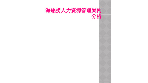 海底捞人力资源管理案例分析