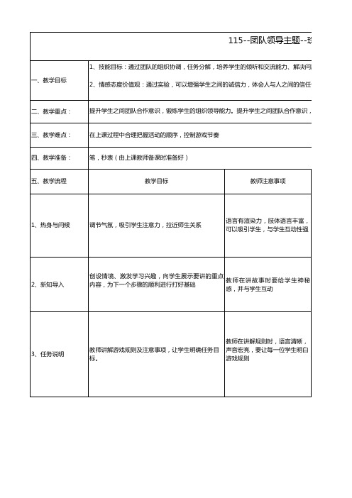 115--团队领导主题--珠行万里教案