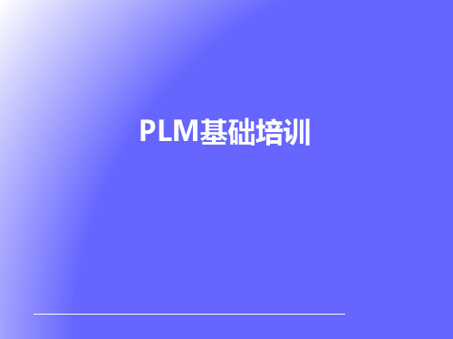 PLM基础培训