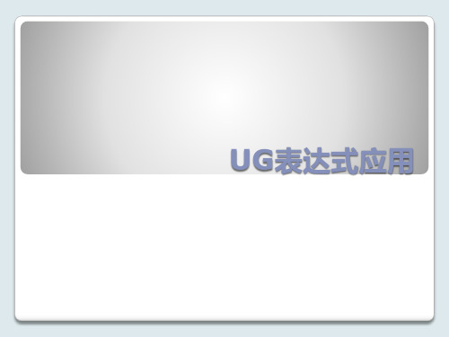 UG表达式应用