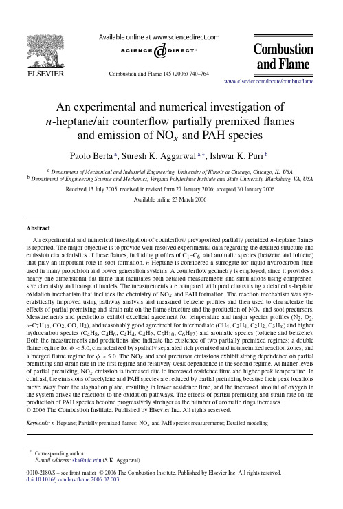 An experimental and numerical investigation of