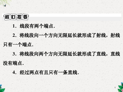 七年级数学上册北师大版课件：4.1 线段、射线、直线(共26张PPT)