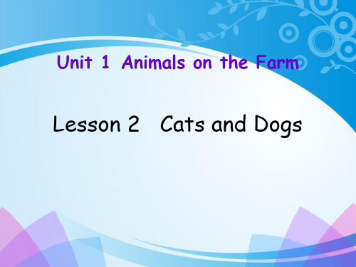 《Cats and dogs》Animals on the Farm PPT课件