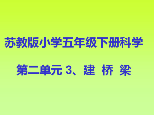 苏教版五年级下册科学建桥梁