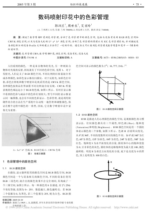 数码喷射印花中的色彩管理