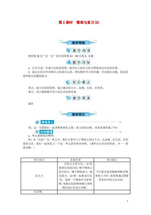 祁东县中心小学一年级数学上册第三单元加与减(一)整理与复习第2课时教案北师大版9