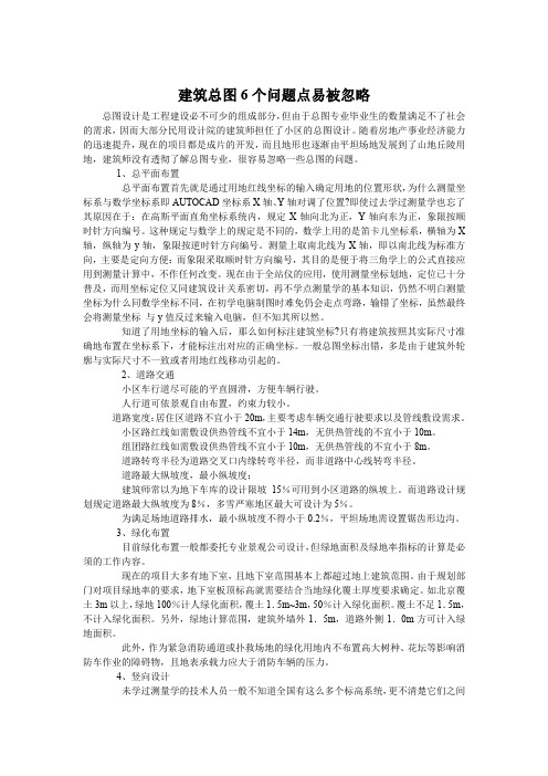 建筑总图6个问题点易被忽略