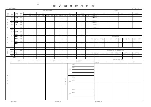 附表6-煤矿调度综合台账