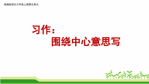 部编版语文六年级上册第五单元作文《习作：围绕中心意思写》