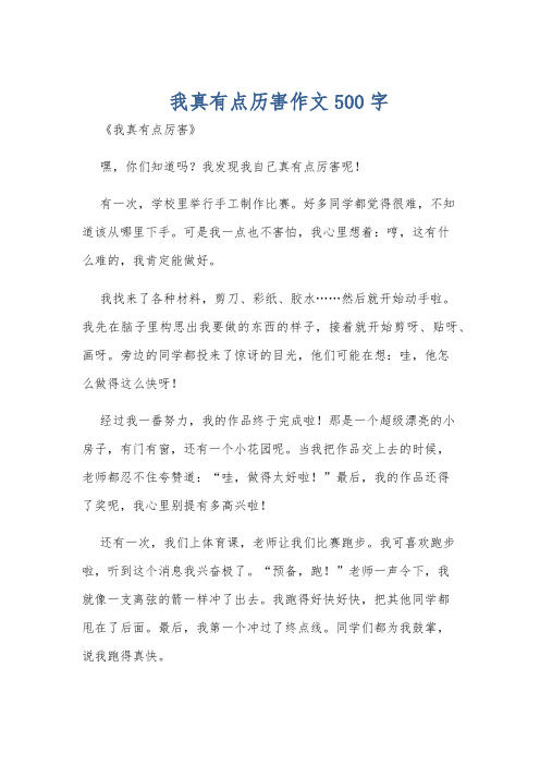 我真有点历害作文500字