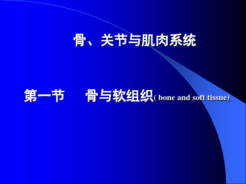 医学影像学 骨、关节与肌肉系统1