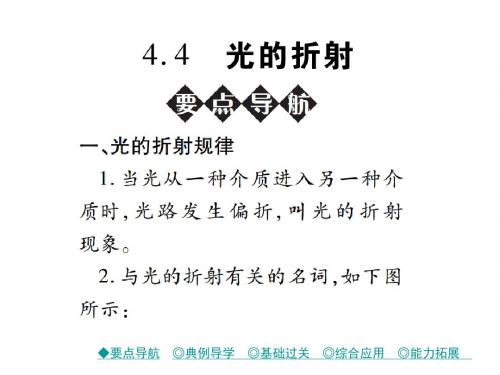 教科版八年级物理上册课件：4.4 光的折射 (共20张PPT)