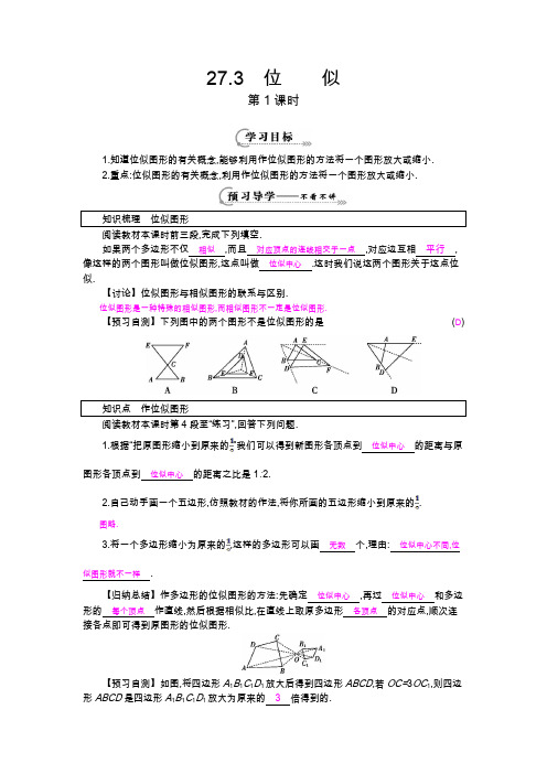 27.3《位似》第1课时导学案