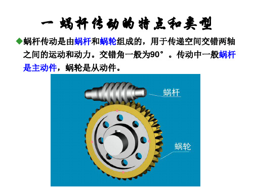 蜗杆传动的特点