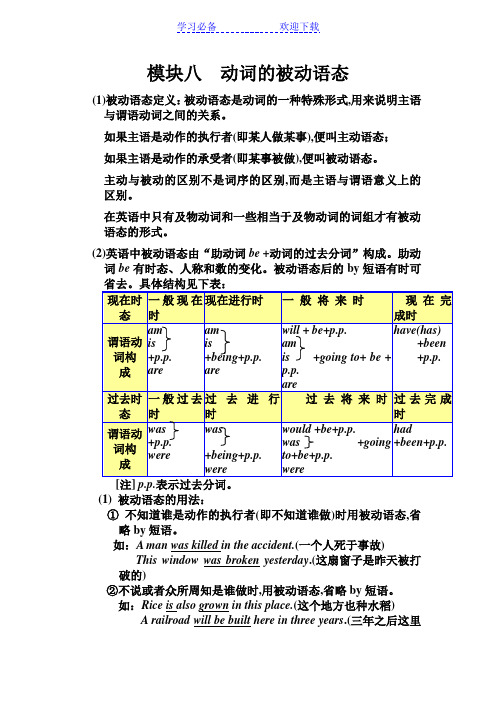 动词被动语态讲解