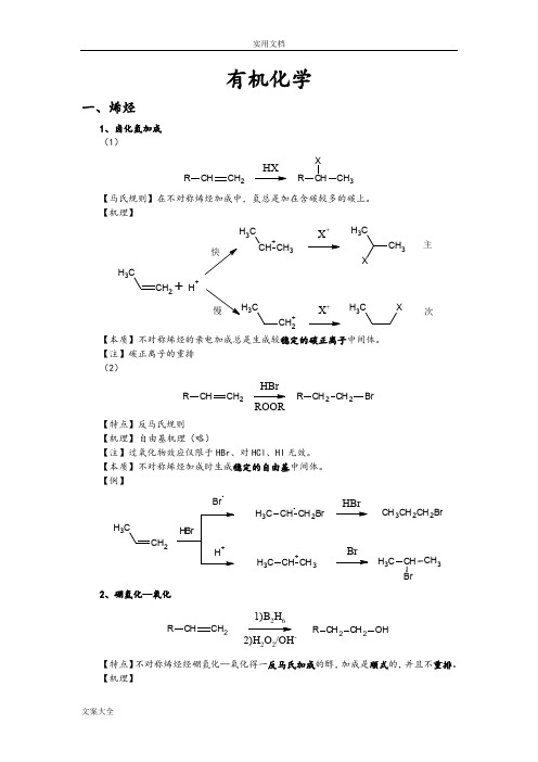 大学有机化学人名反应总结材料